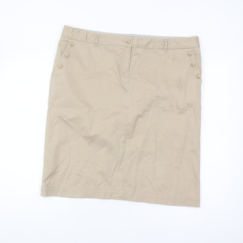 Laura Ashley Women's Beige Pencil Skirt Size 18