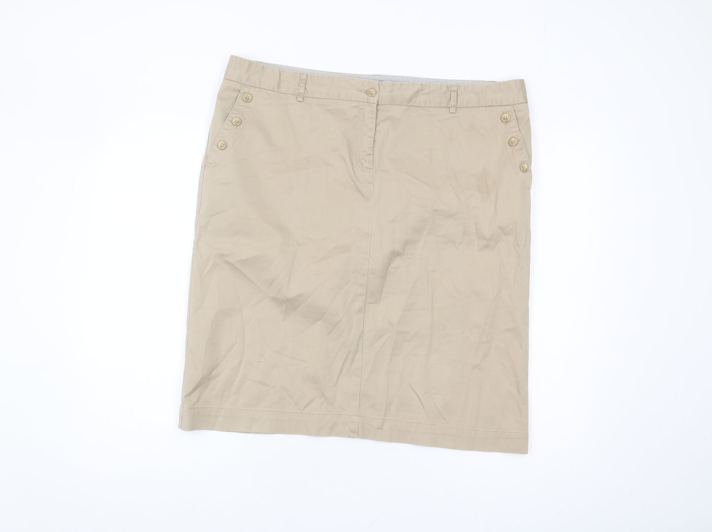 Laura Ashley Women's Beige Pencil Skirt Size 18