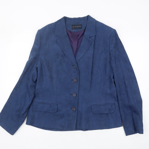 Alexon Women's Blue Blazer Size 16 Classic Lined