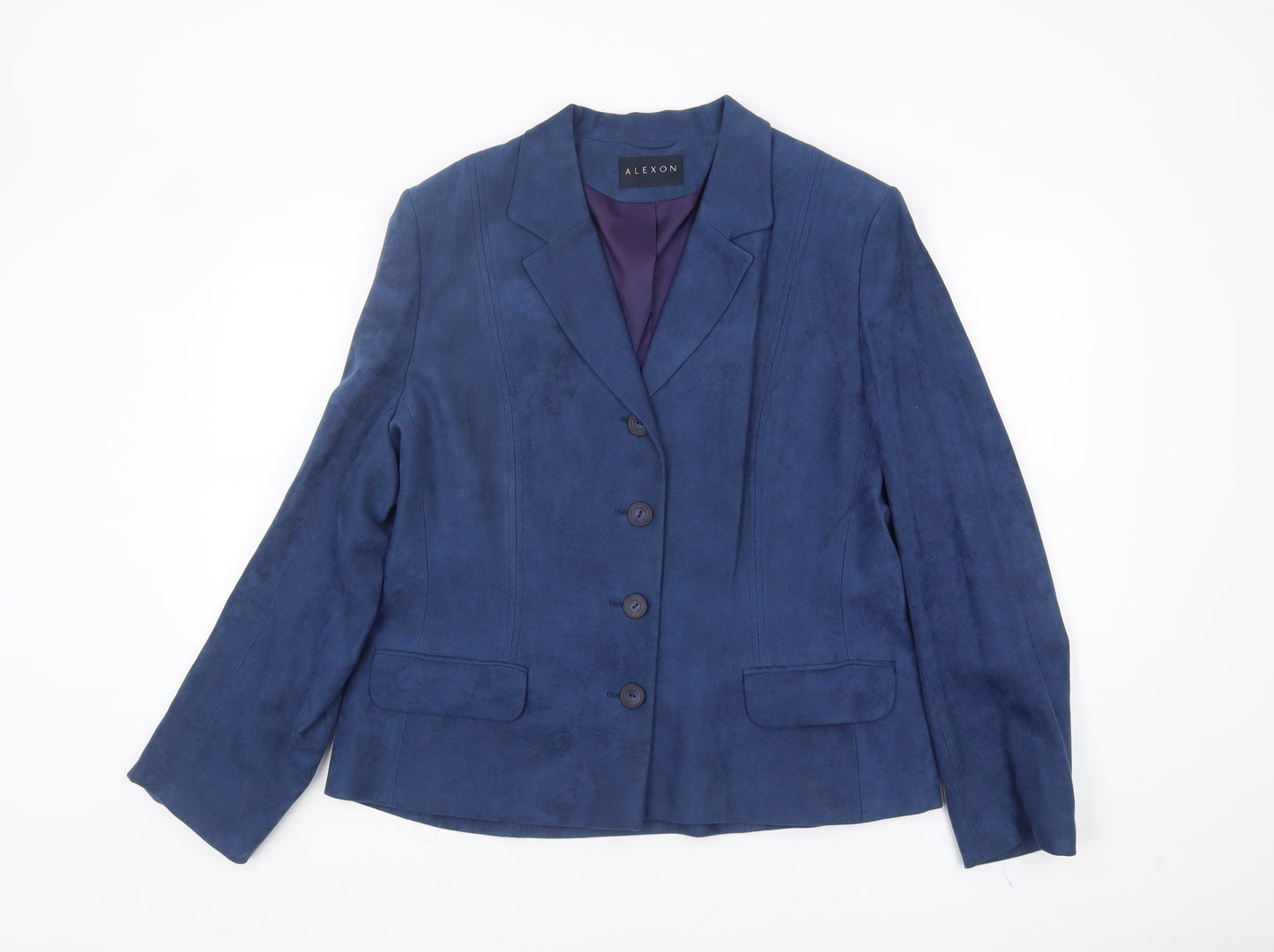 Alexon Women's Blue Blazer Size 16 Classic Lined