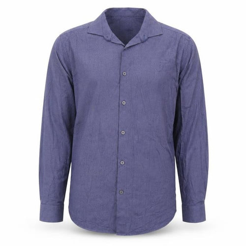 Moss London Men's Blue Slim Fit Geometric Shirt 16