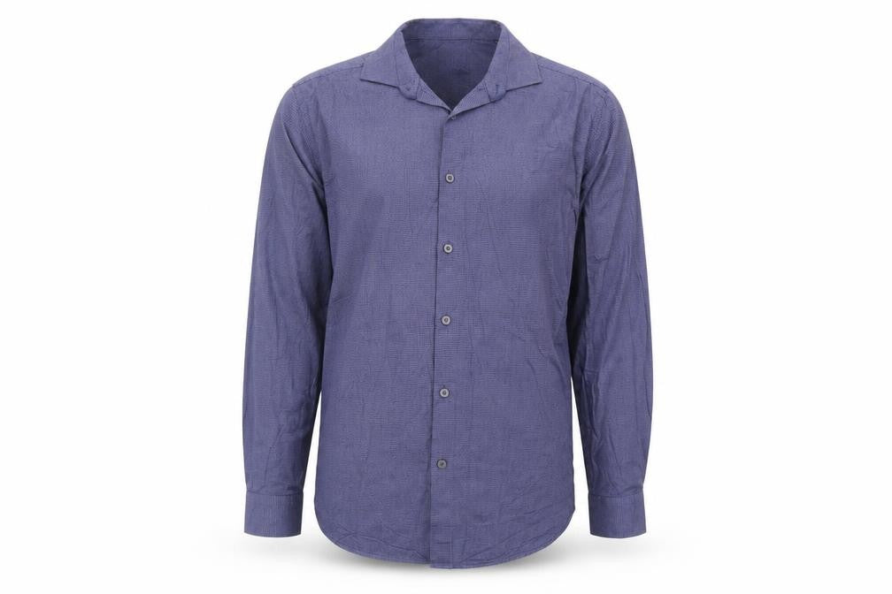 Moss London Men's Blue Slim Fit Geometric Shirt 16