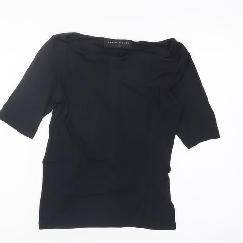 Karen Millen Women's Black 3/4 Sleeve Top Size 10