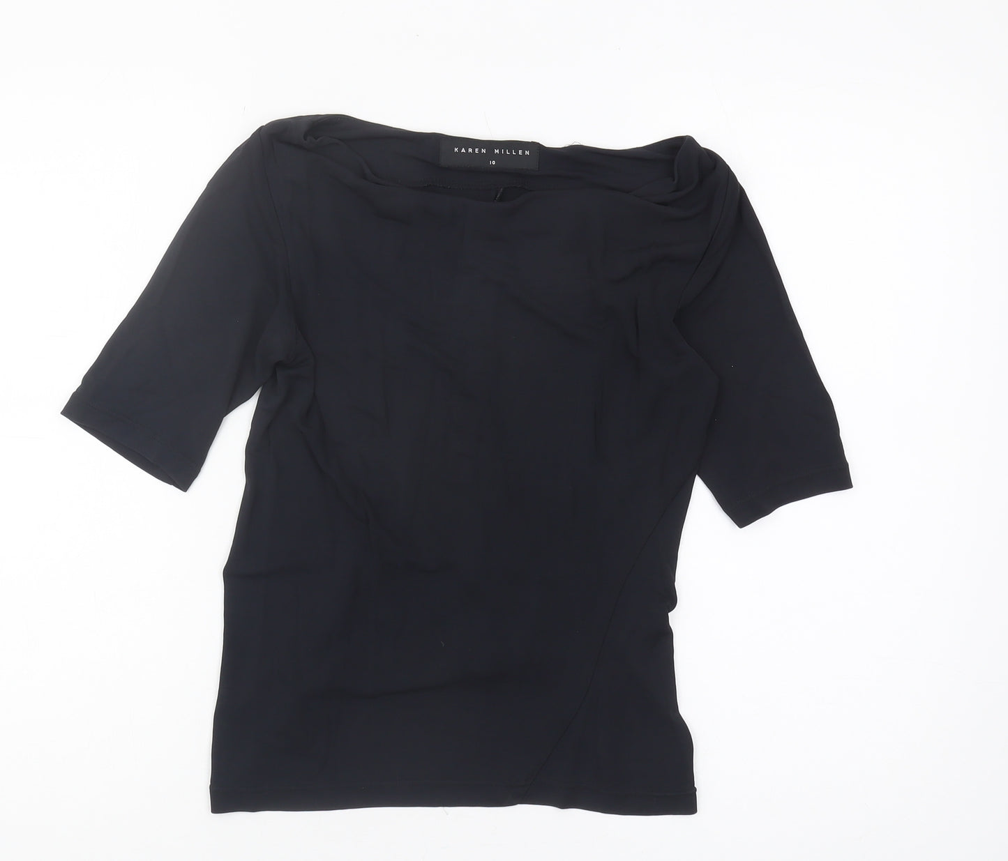 Karen Millen Women's Black 3/4 Sleeve Top Size 10