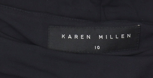 Karen Millen Women's Black 3/4 Sleeve Top Size 10