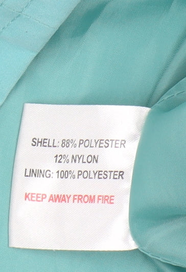 EWM Women's Blue Casual Mid-Length Jacket, Size 14