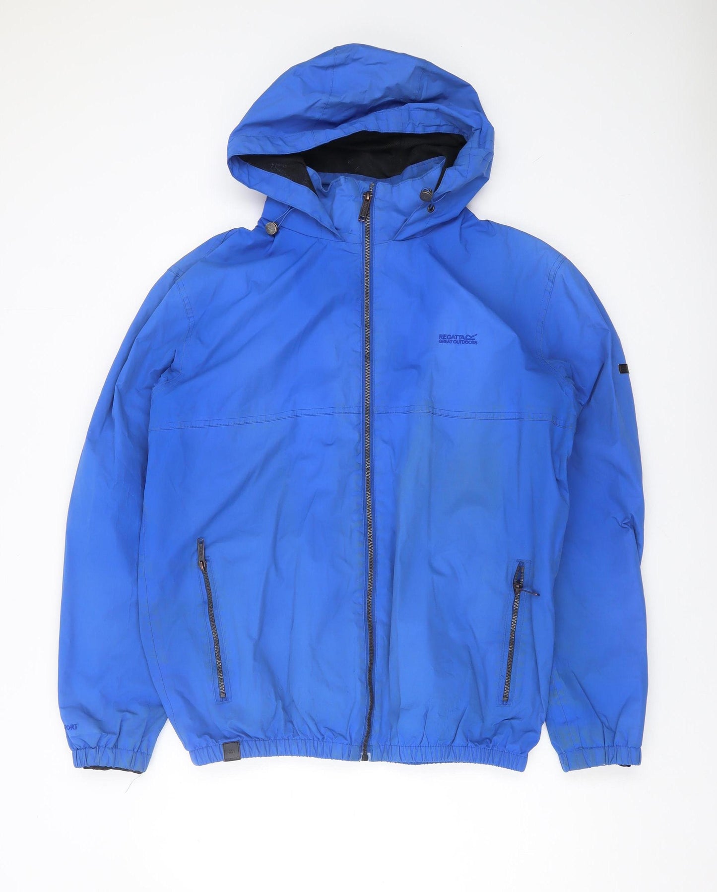 Regatta Men's Blue Hooded Windbreaker Jacket L