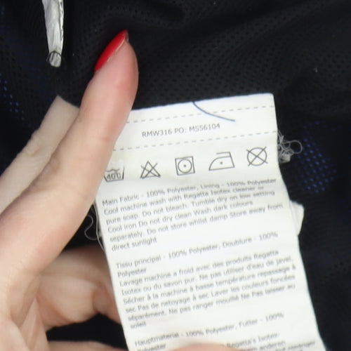 Regatta Men's Blue Hooded Windbreaker Jacket L