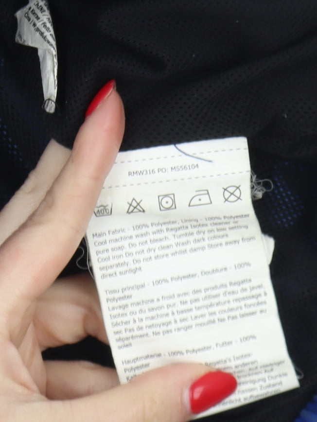 Regatta Men's Blue Hooded Windbreaker Jacket L