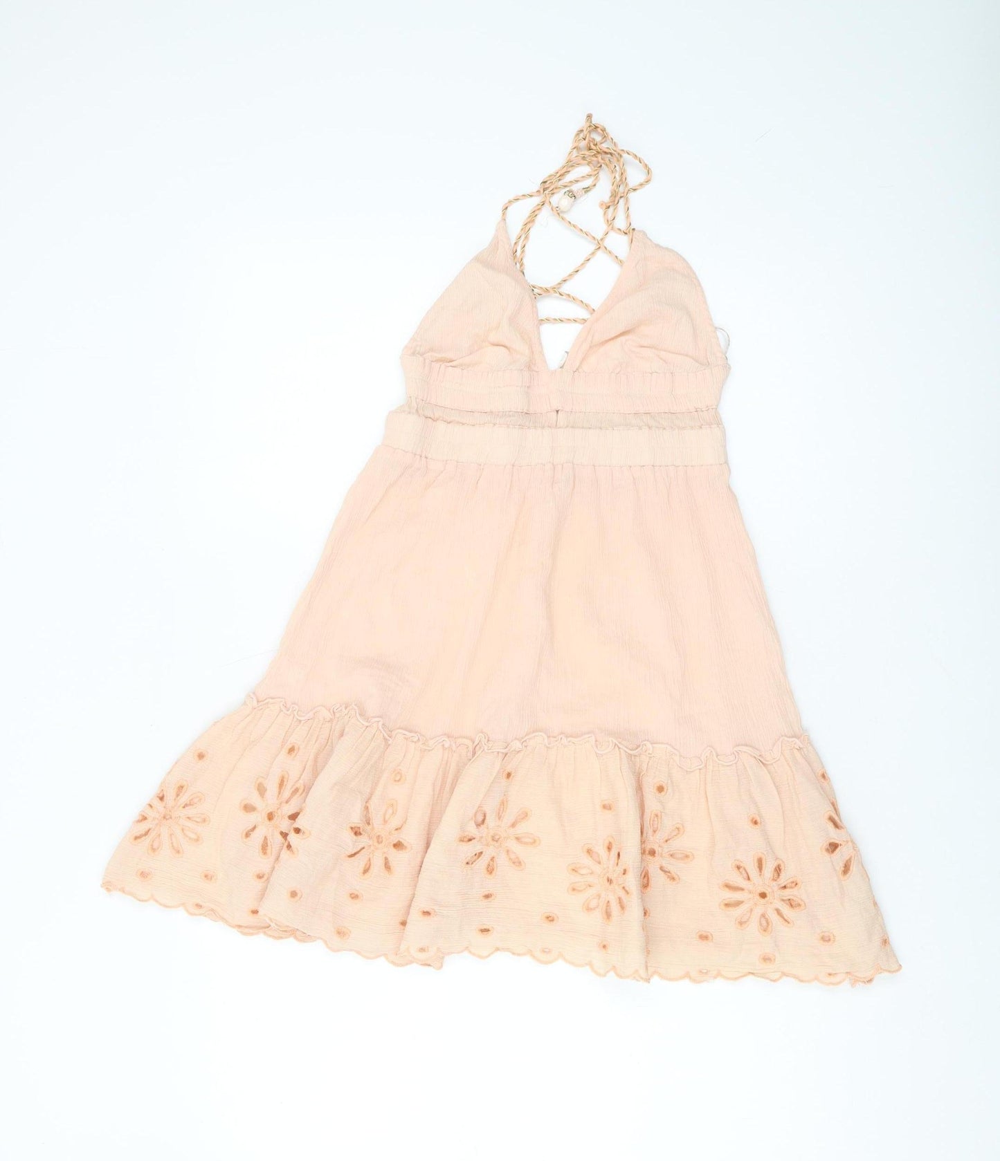 River Island Beige Halter Dress XS