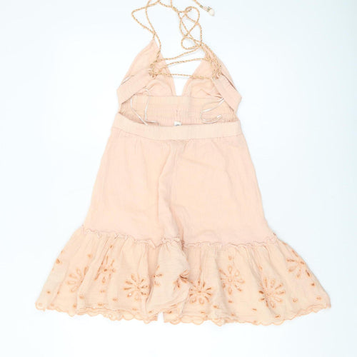 River Island Beige Halter Dress XS