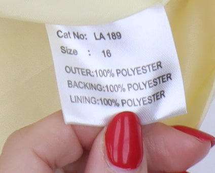 Deanes Women's Yellow Mid-Length Jacket Size 16