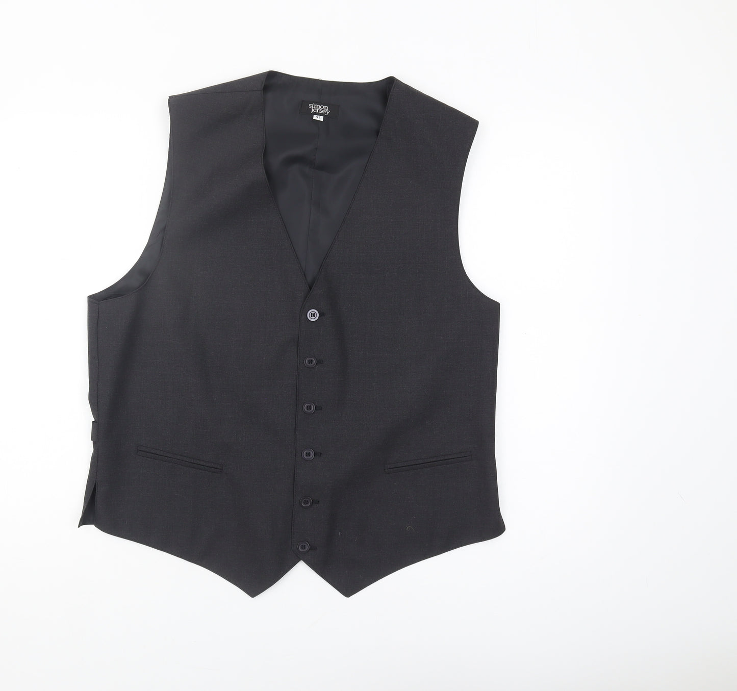 Simon Jersey Men's Black Suit Waistcoat 42