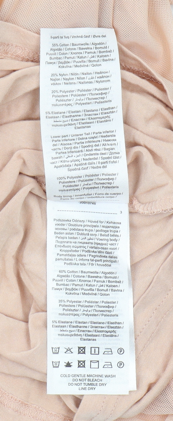 Mamalicious Beige Maternity Dress 3/4 Sleeve S