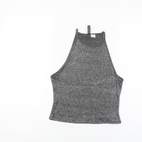 H&M Women's Silver Sleeveless Camisole Tank Top S