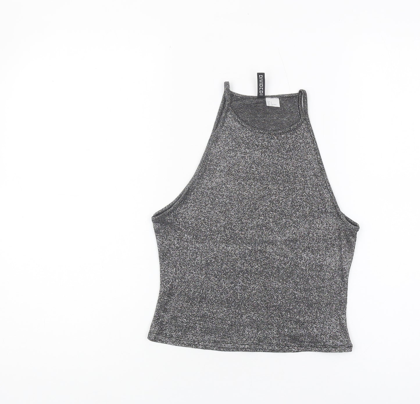 H&M Women's Silver Sleeveless Camisole Tank Top S