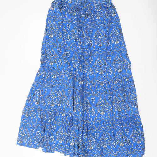 Monsoon Women's Blue Floral Peasant Skirt S