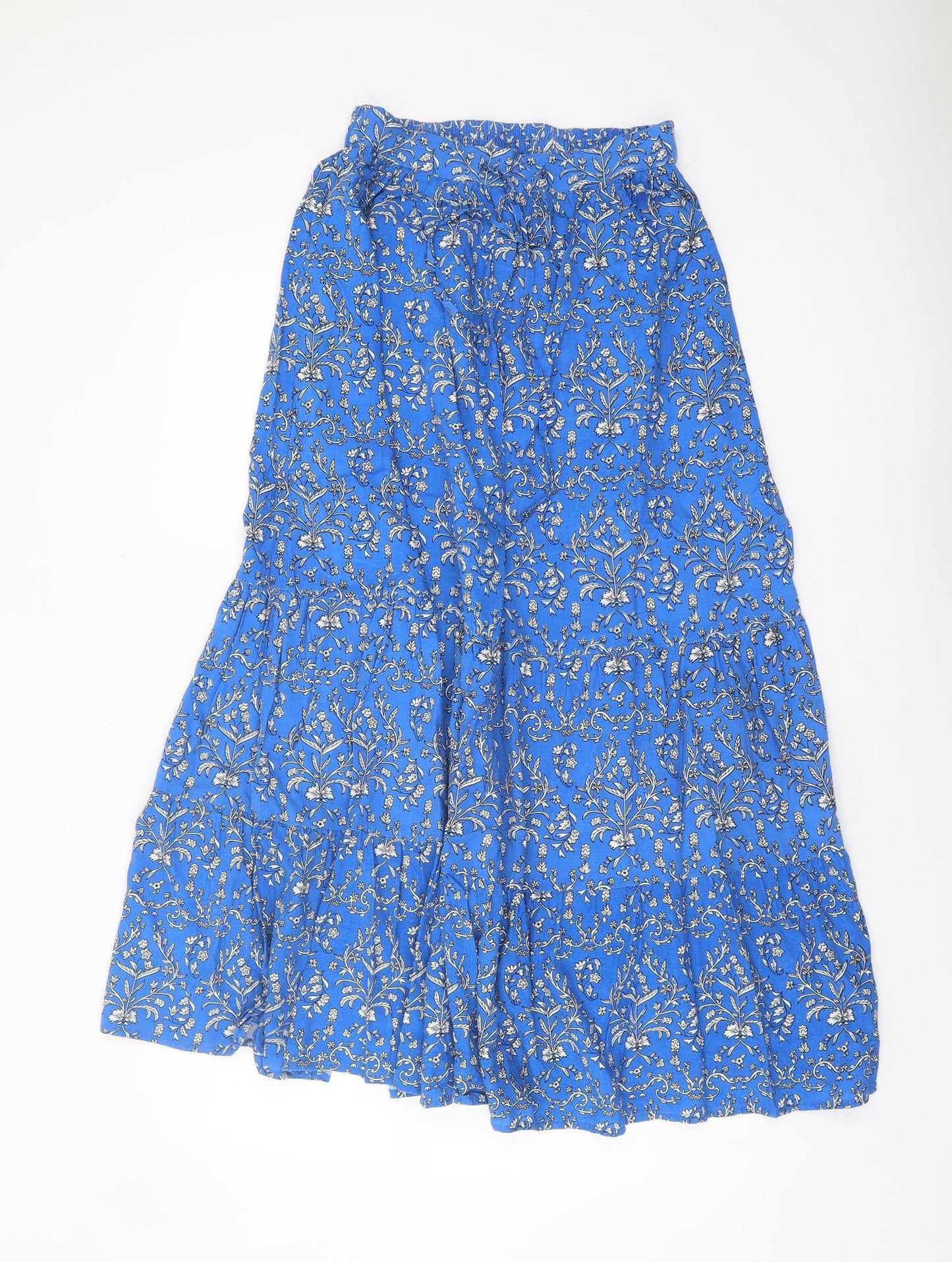 Monsoon Women's Blue Floral Peasant Skirt S