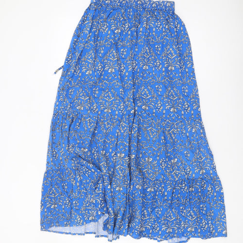 Monsoon Women's Blue Floral Peasant Skirt S