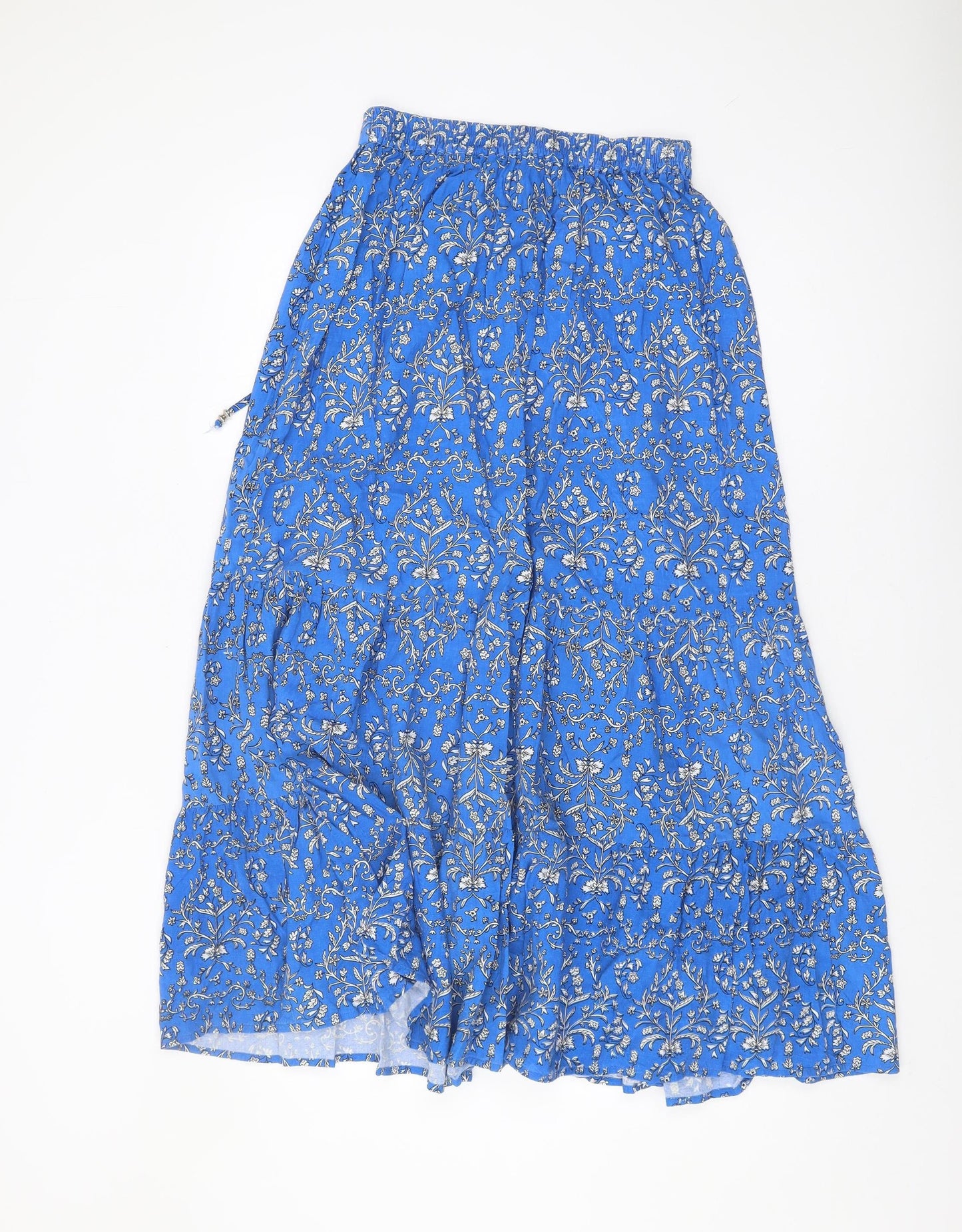 Monsoon Women's Blue Floral Peasant Skirt S