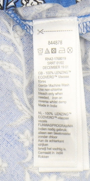 Monsoon Women's Blue Floral Peasant Skirt S