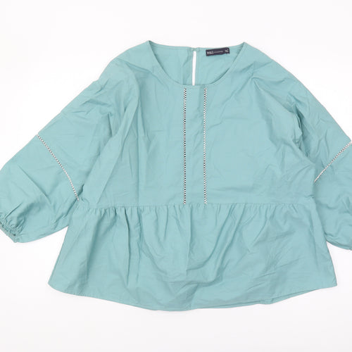 Marks and Spencer Women's Blue Blouse Size 14