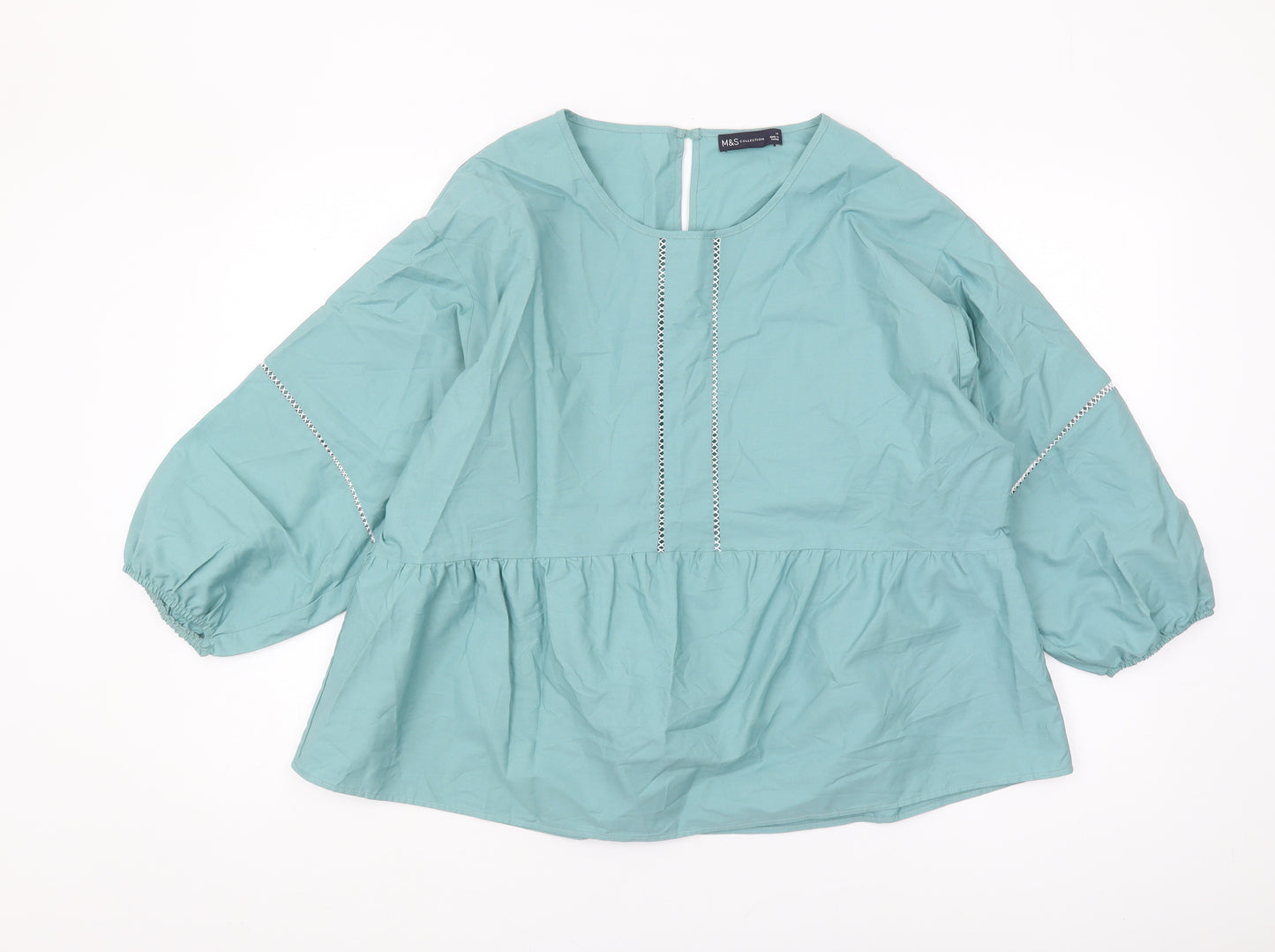 Marks and Spencer Women's Blue Blouse Size 14