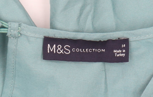 Marks and Spencer Women's Blue Blouse Size 14