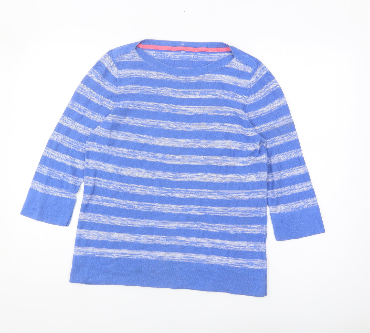 Debenhams Women's Blue Striped 3/4 Sleeve T-Shirt