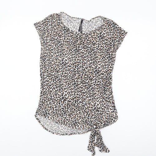 Karen Millen Women's Leopard Print Tie T-Shirt