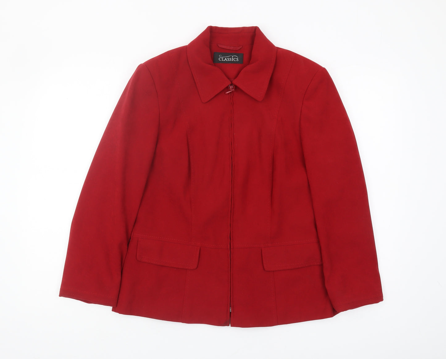 BHS Women’s Red Zip Jacket, Size 12, Lined
