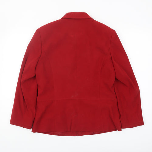 BHS Women’s Red Zip Jacket, Size 12, Lined
