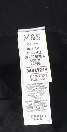 Marks and Spencer Black Women's Trousers Size 14
