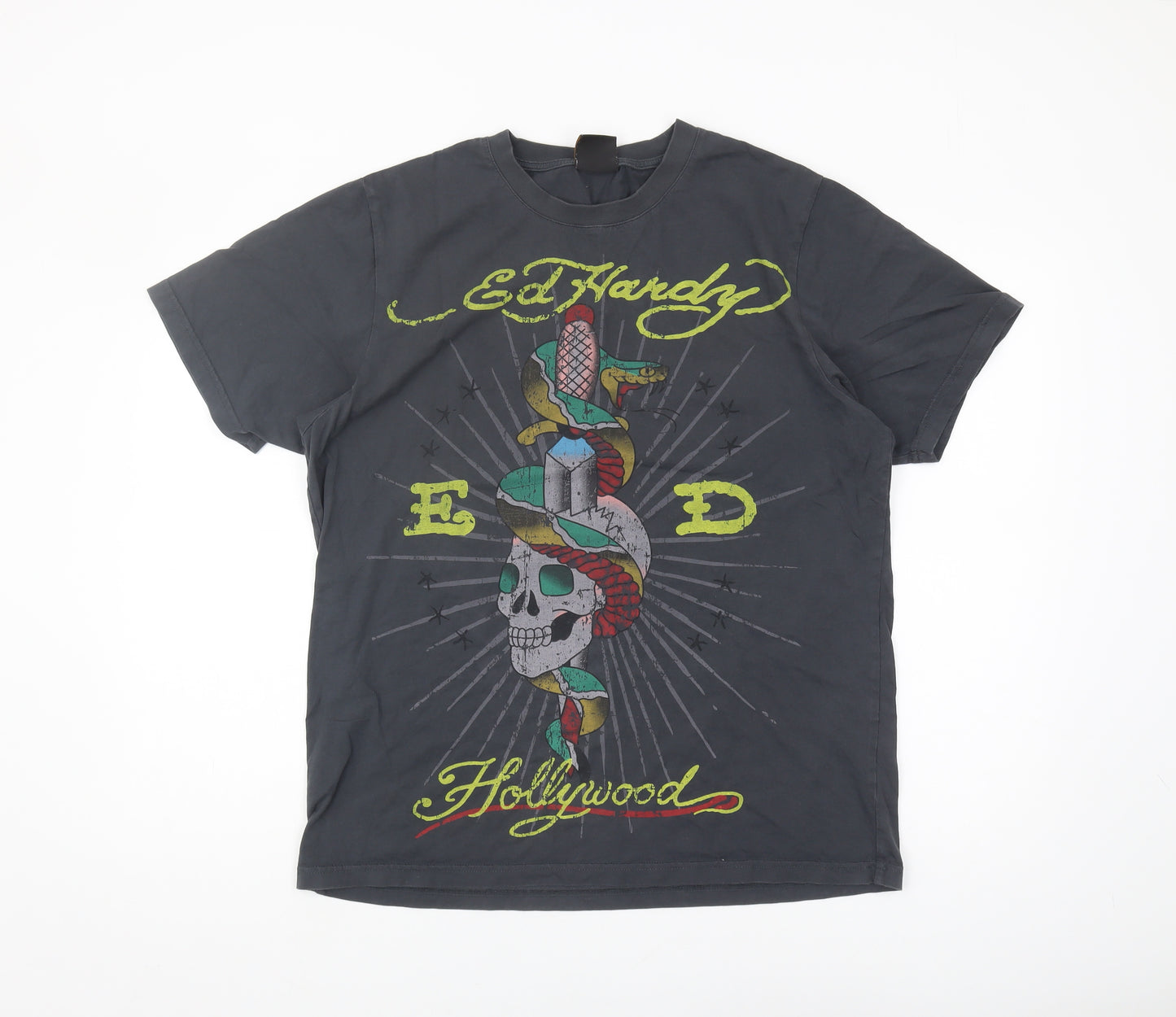Ed Hardy Men's Black Tattoo T-Shirt L