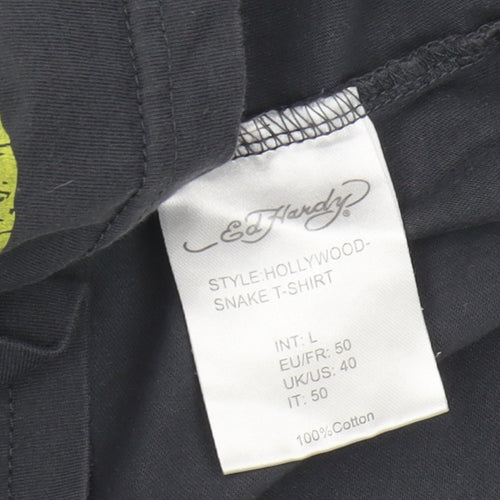 Ed Hardy Men's Black Tattoo T-Shirt L