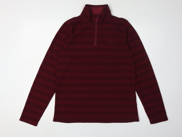 Hi Gear Women's Red Striped Pullover Sweatshirt Size 12