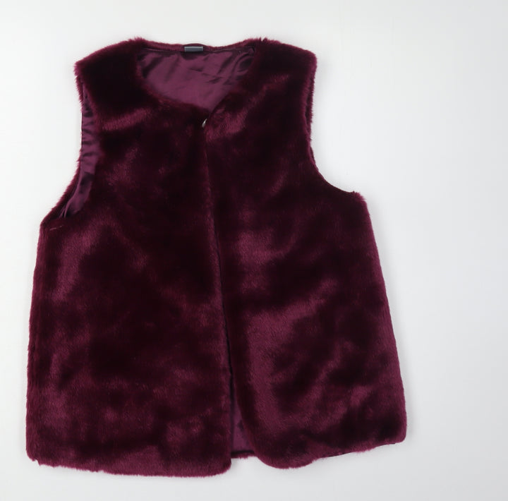 Next Girls Red Faux Fur Bodywarmer 14 Years