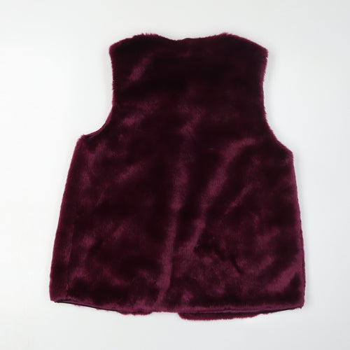 Next Girls Red Faux Fur Bodywarmer 14 Years