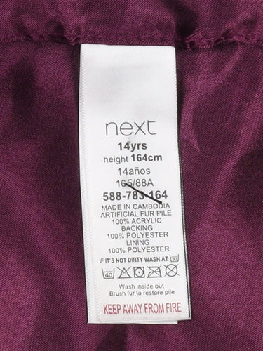 Next Girls Red Faux Fur Bodywarmer 14 Years