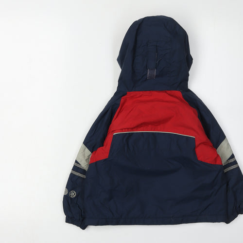 Columbia Boys Blue Red Parka 3-4 Years Hooded Jacket