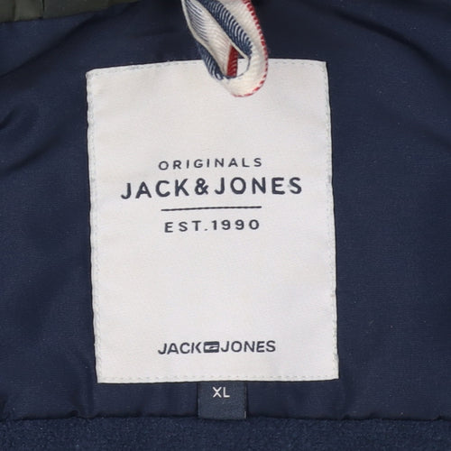 Jack & Jones Men's XL Blue Hooded Jacket