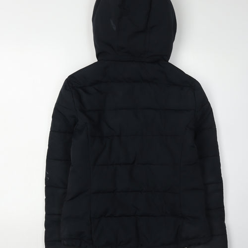 Topshop Black Women's Puffer Jacket Size 10