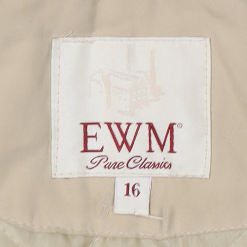EWM Women's Beige Puffer Jacket Size 16, Autumn/Winter