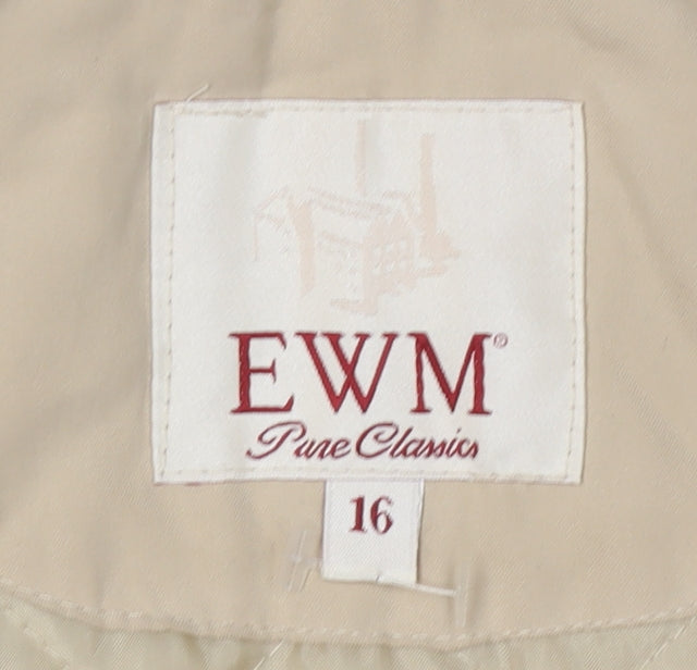 EWM Women's Beige Puffer Jacket Size 16, Autumn/Winter