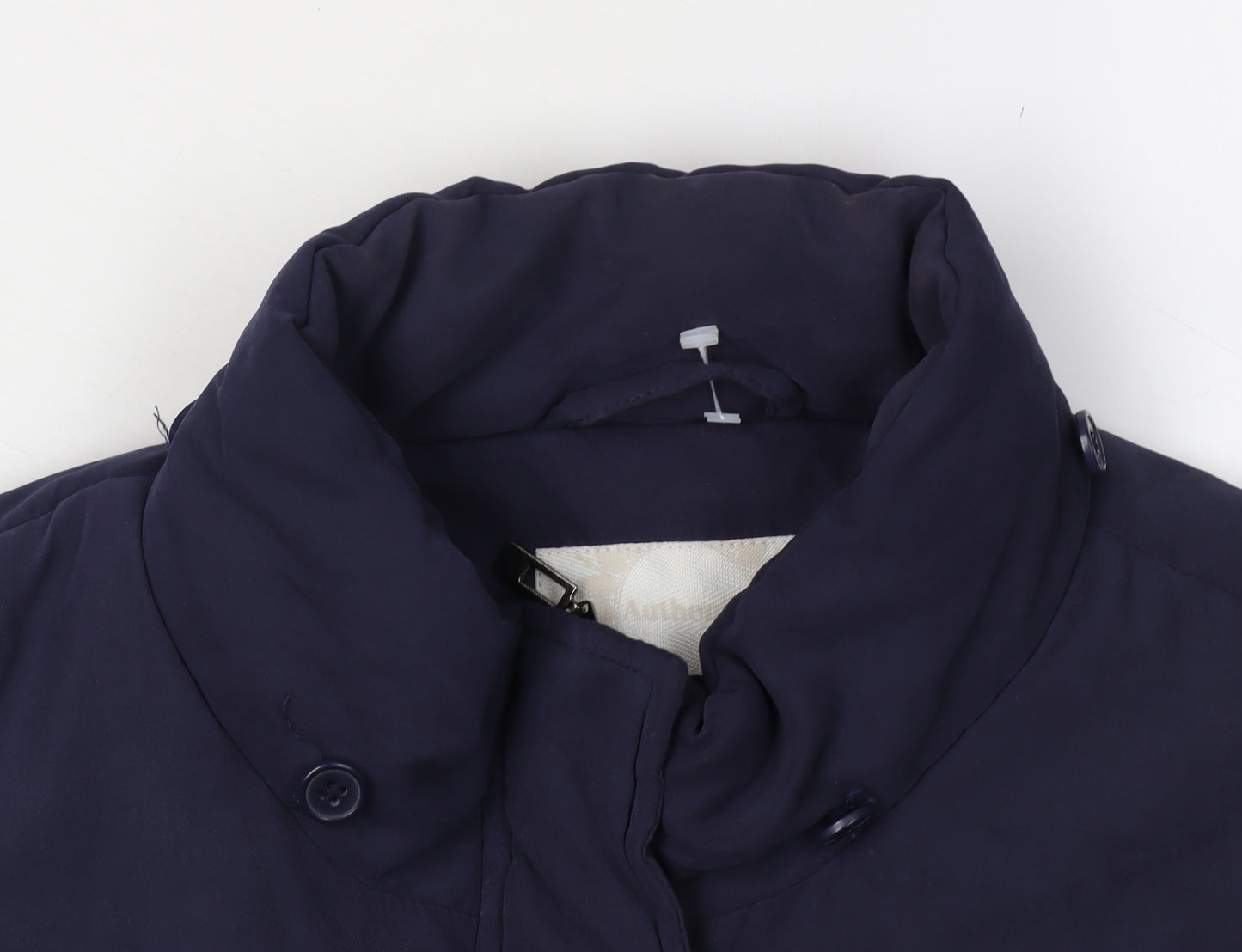 BHS Women's Blue Puffer Coat Size 20, Belted, Hooded