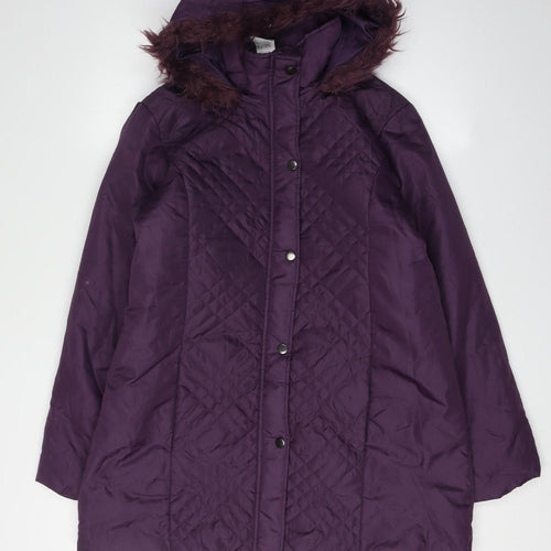 Anne de Lancay Women's Purple Quilted Coat Size 10/12