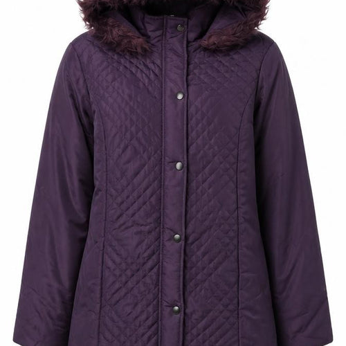 Anne de Lancay Women's Purple Quilted Coat Size 10/12