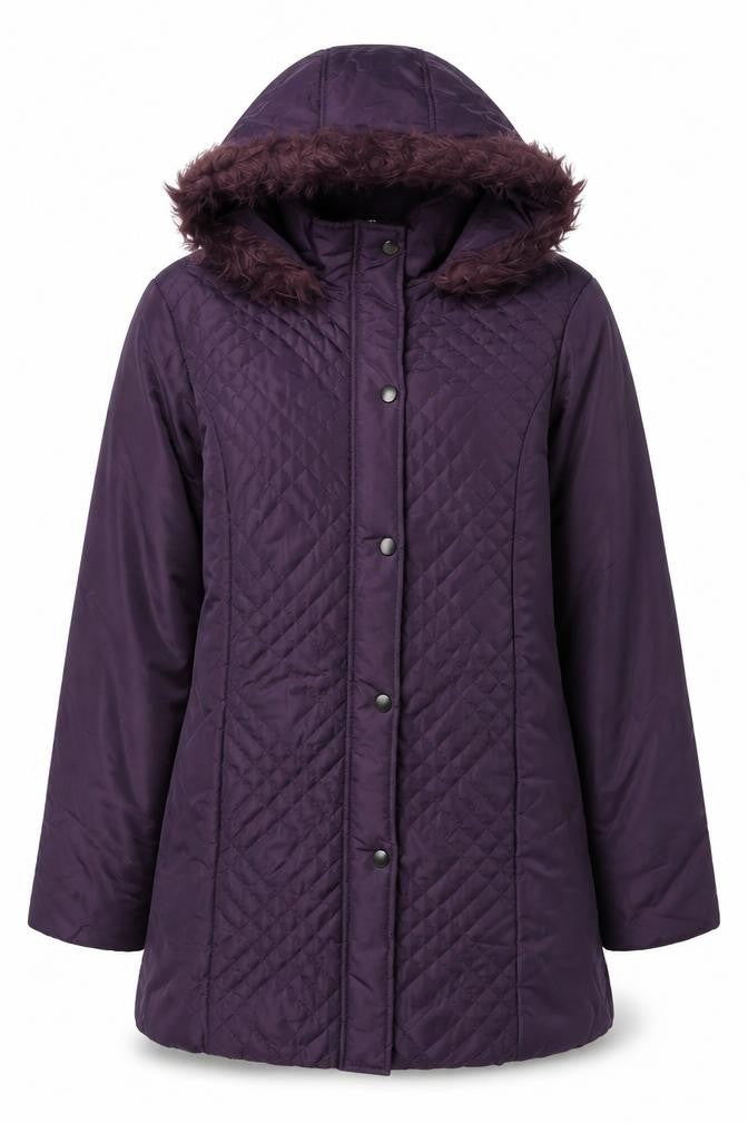 Anne de Lancay Women's Purple Quilted Coat Size 10/12