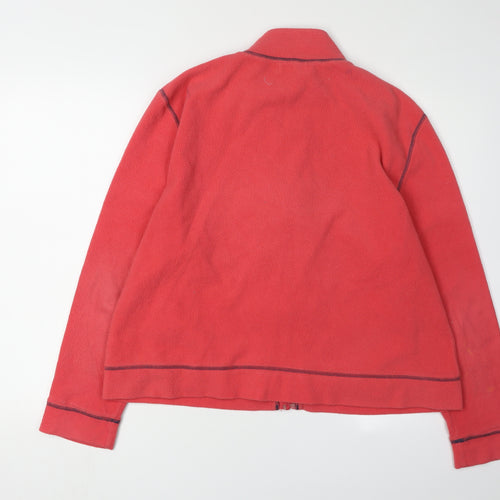 Essentials Women's Red Fleece Jacket Size 18