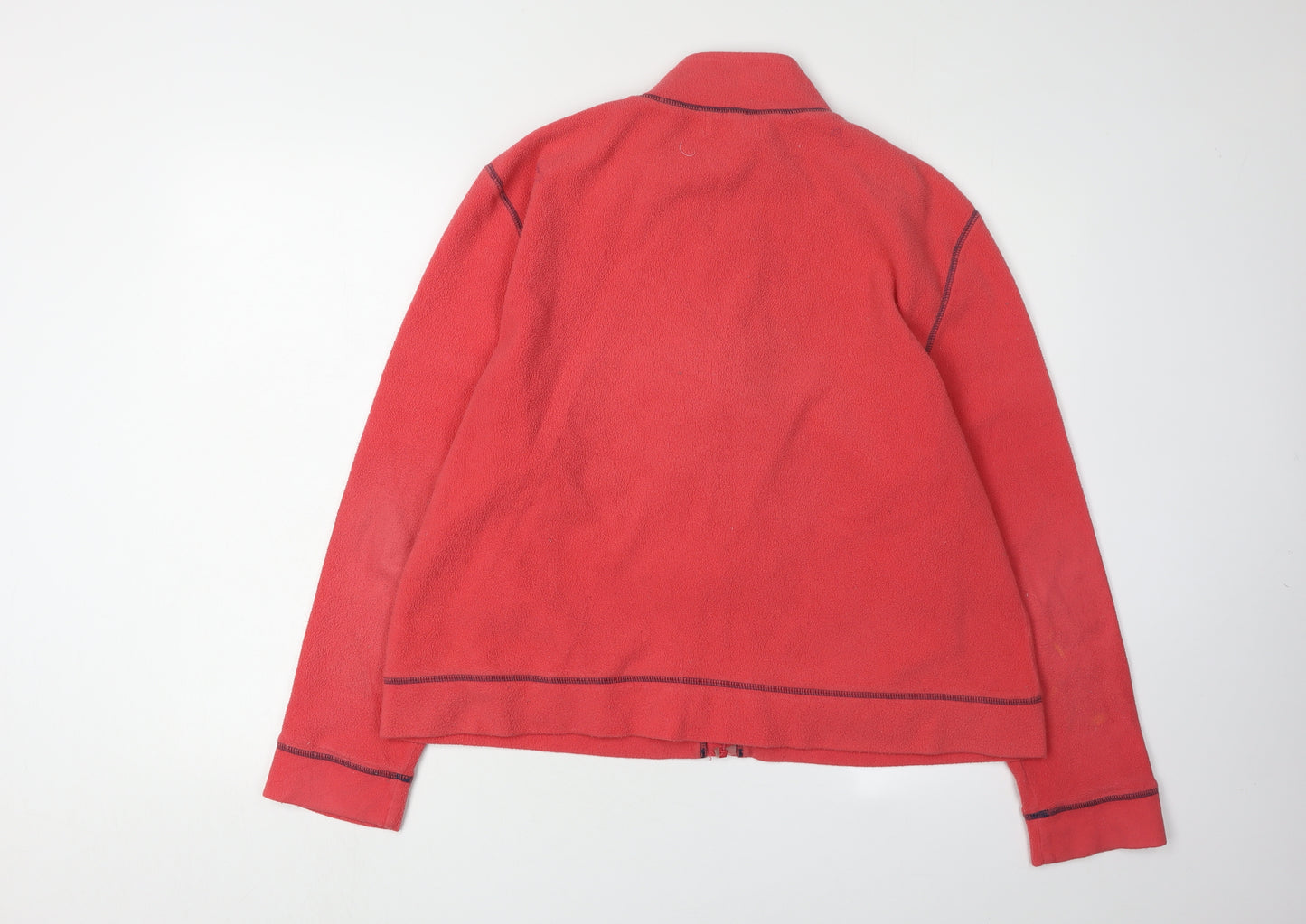 Essentials Women's Red Fleece Jacket Size 18